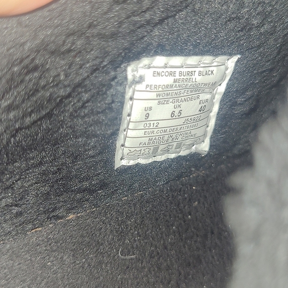 Merrell Air Cushion Shoe Ortholife Black brown white abstract print Encore Burst - Picture 6 of 7